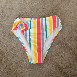 Striped swim bottoms